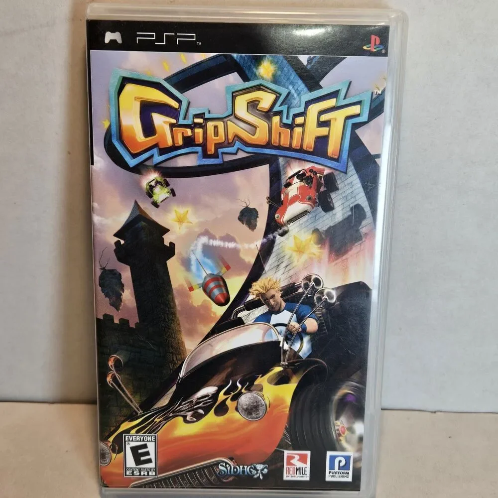 GripShift (Sony PSP) - Complete with Case - Tested & Working Missing Manual